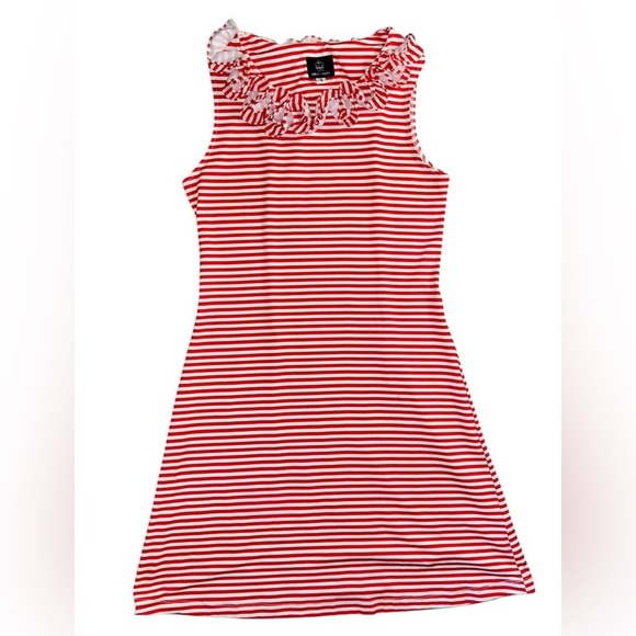 Sailor-Sailor Red White Striped Mini Dress Women’s Size Small Nautical Preppy - Picture 1 of 7